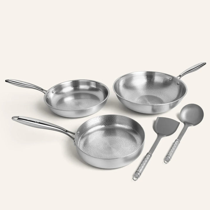 Titanium Hammered Cookware Set Pro