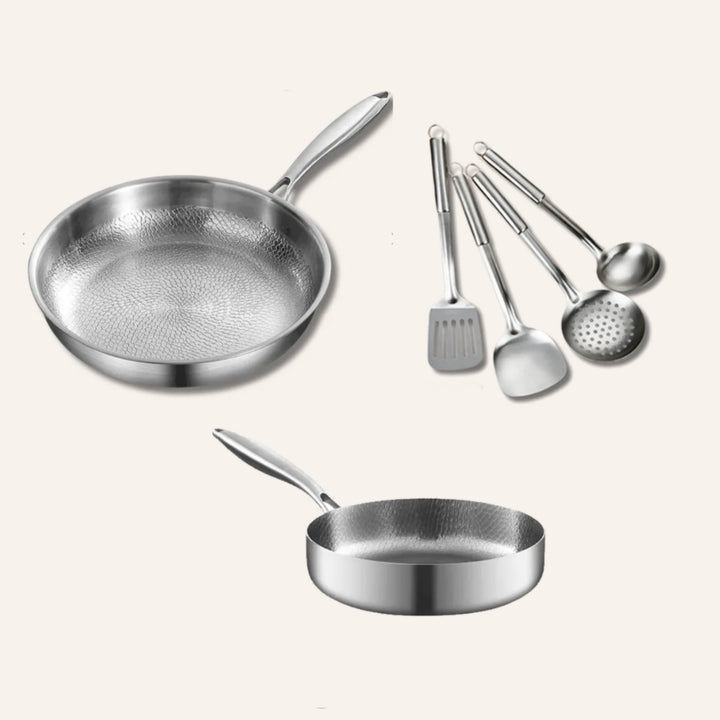 Everyday Cooking Set: 2 Pans + Utensils Set