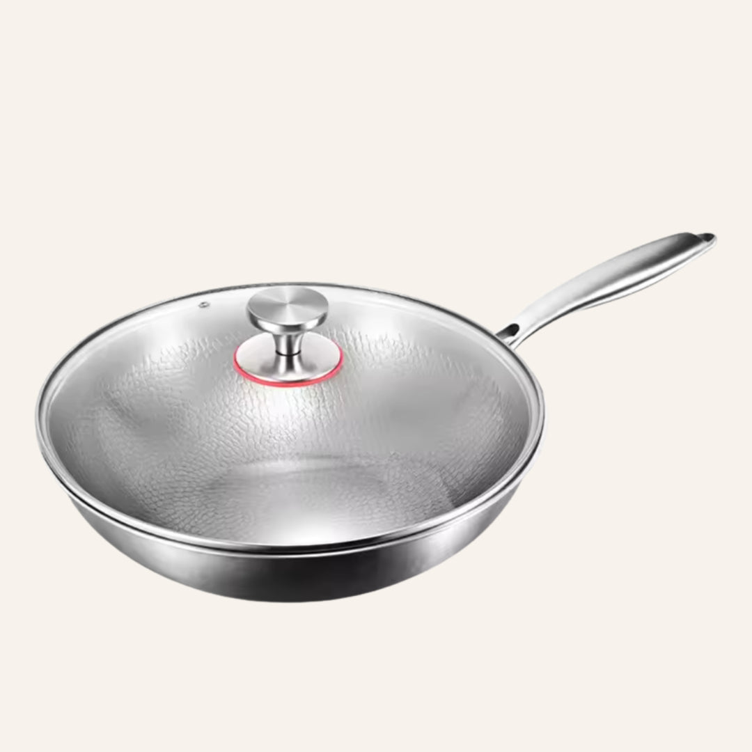 Titanium Wok Pan Flat Bottomed